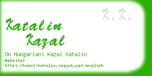 katalin kazal business card